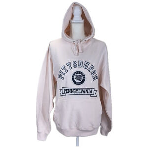 Valani Hooded Pullover Women Small Pink Pittsburg Pennsylvania Logo Hometown